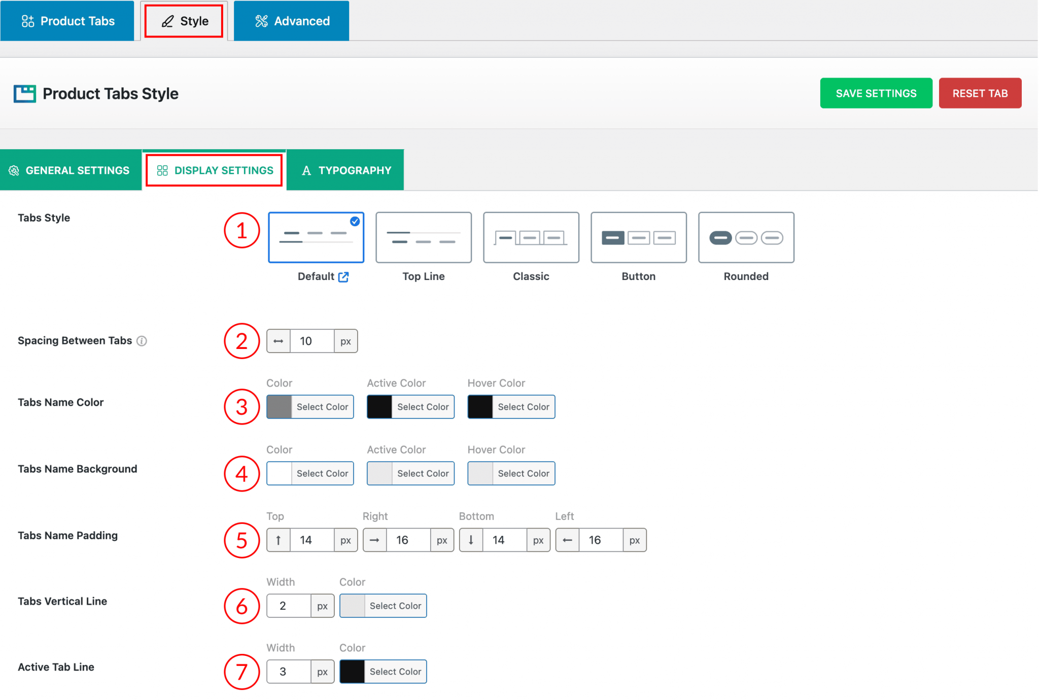 Display Settings – Smart Tabs Docs