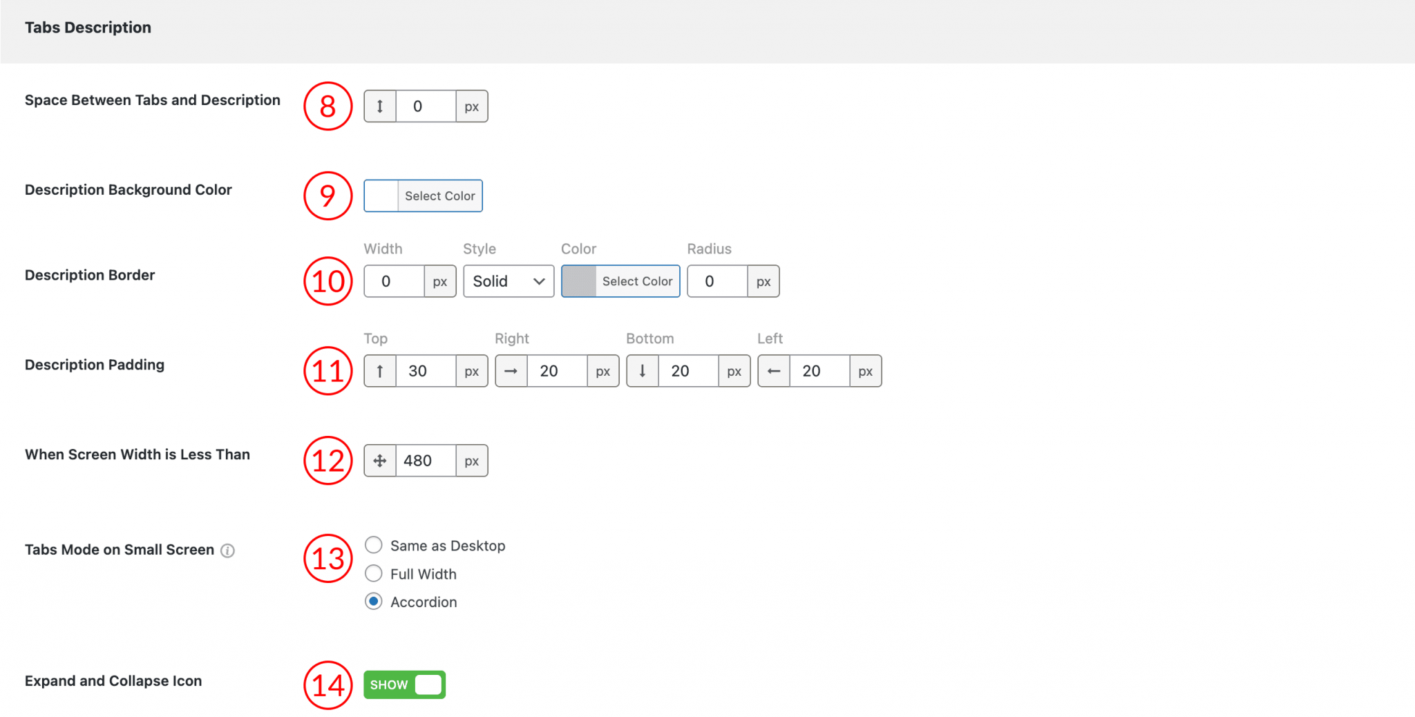 Display Settings – Smart Tabs Docs