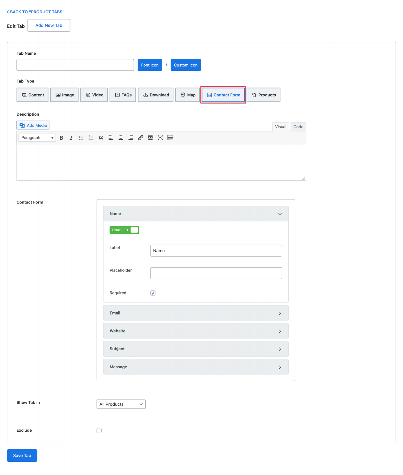 Contact Form Tab – Smart Tabs Docs