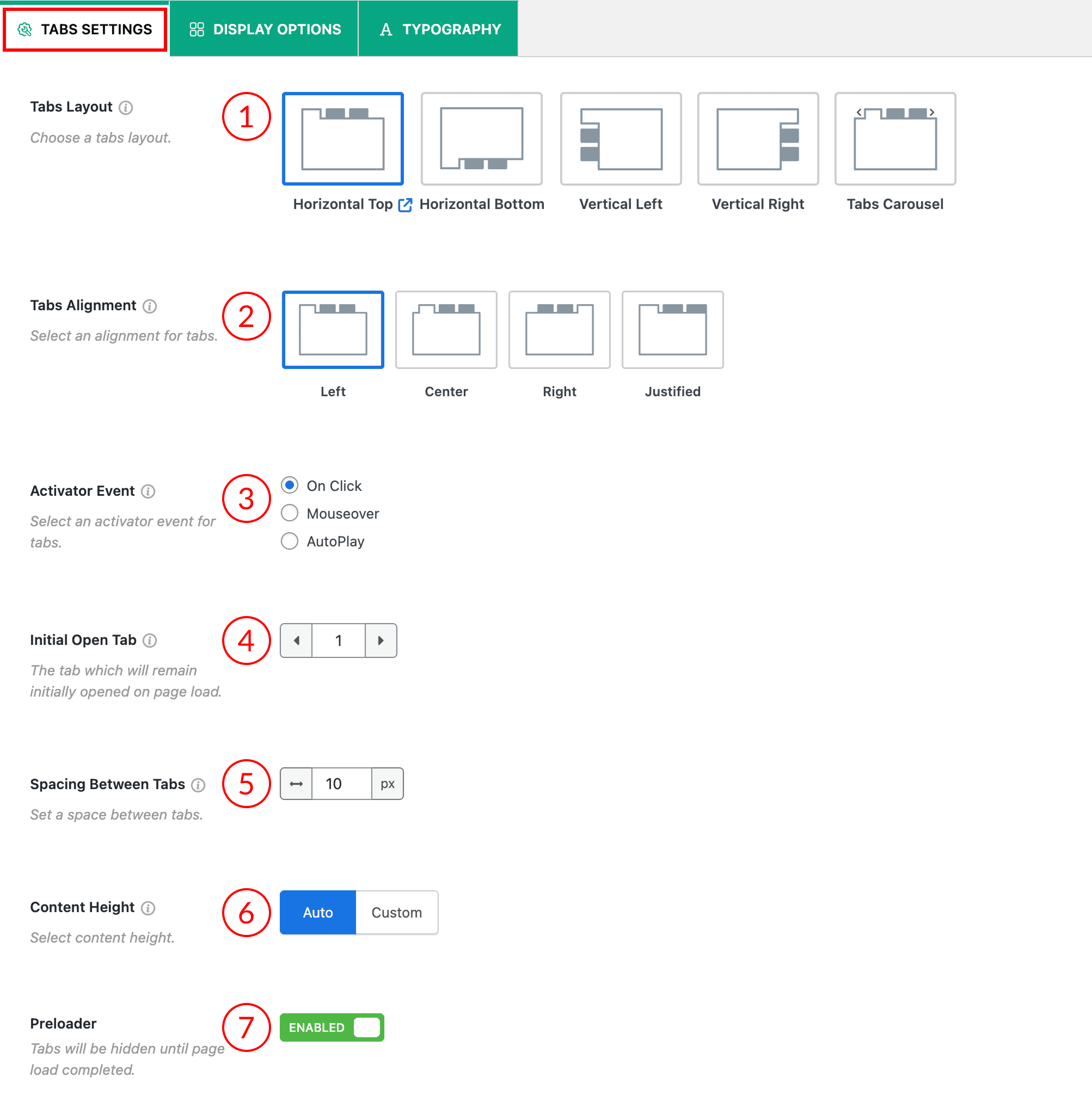 Tabs Settings – Smart Tabs Docs