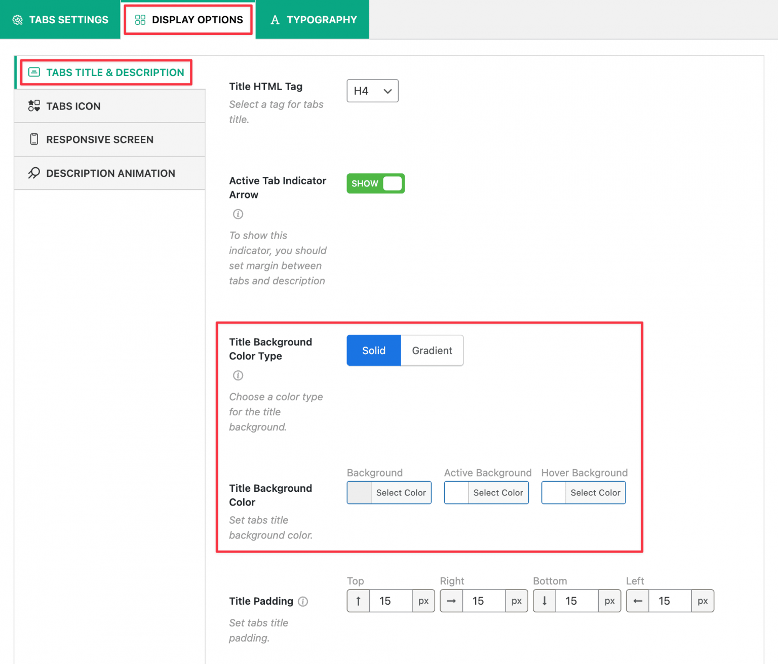 Tab Header Background How to set Tab Title Background Color? – Smart Tabs Docs