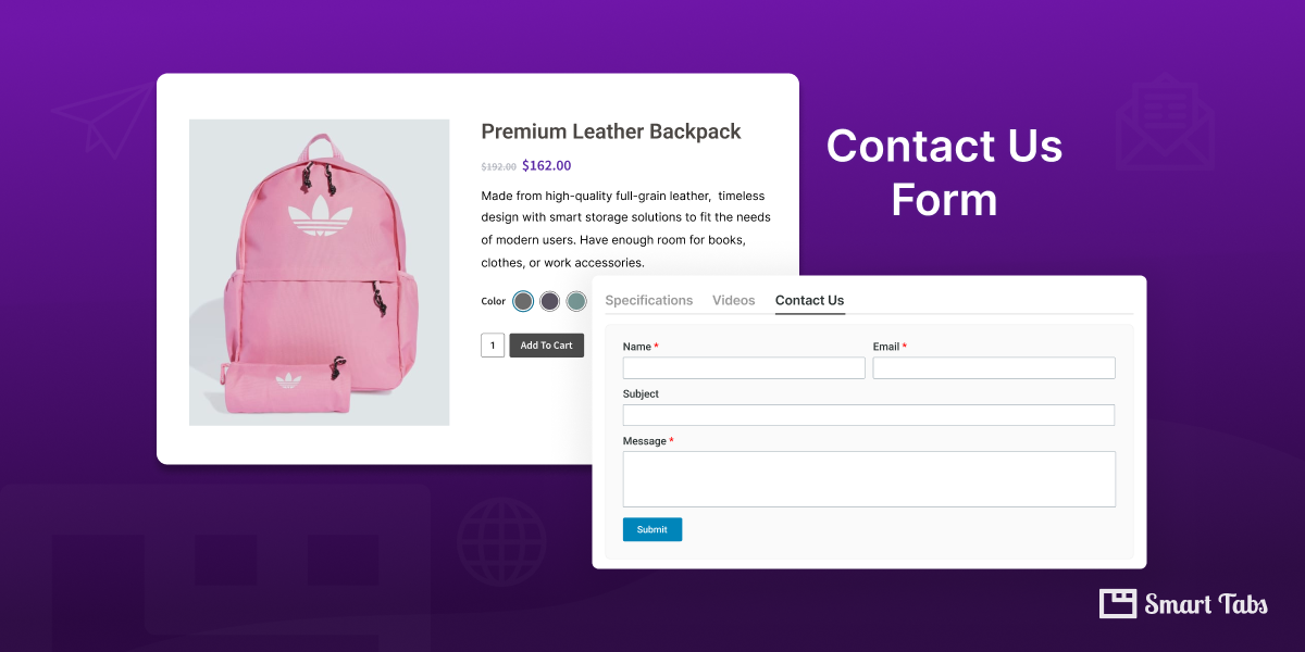 how to add product contact us form for WooCommerce