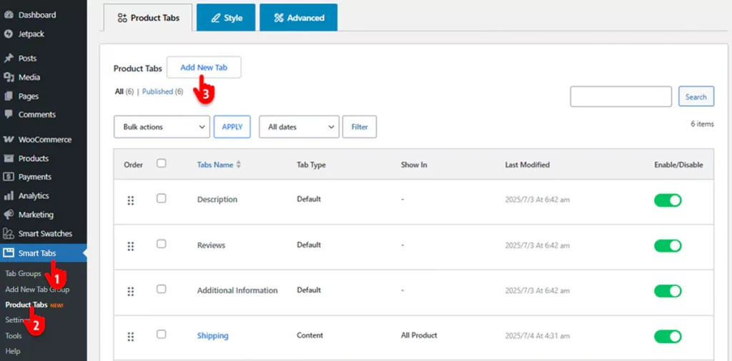 add new additional product tab in woocommerce
