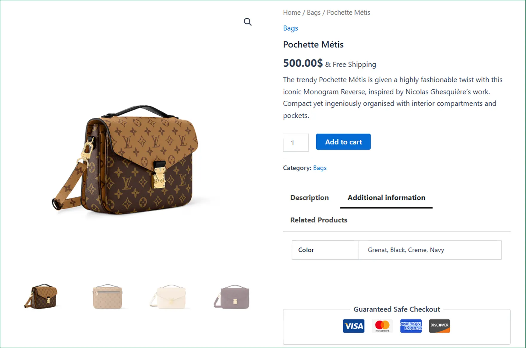 WooCommerce Additional Information Info Tab