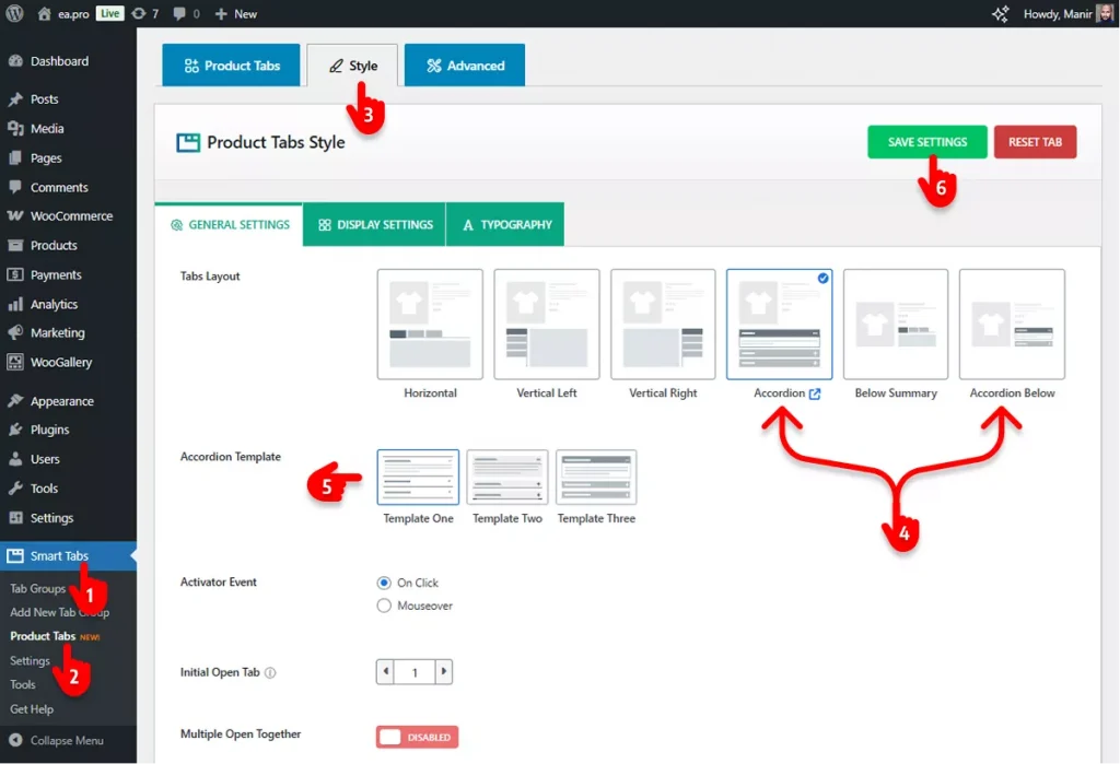 Steps to add product info accordions in WooCommerce