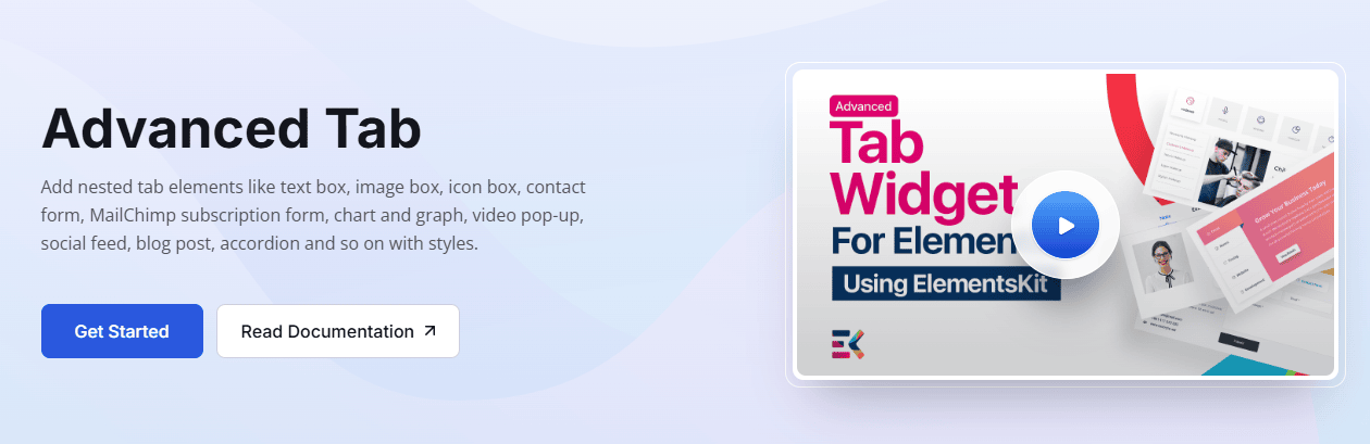 Advanced Tab Widget: ElementsKit